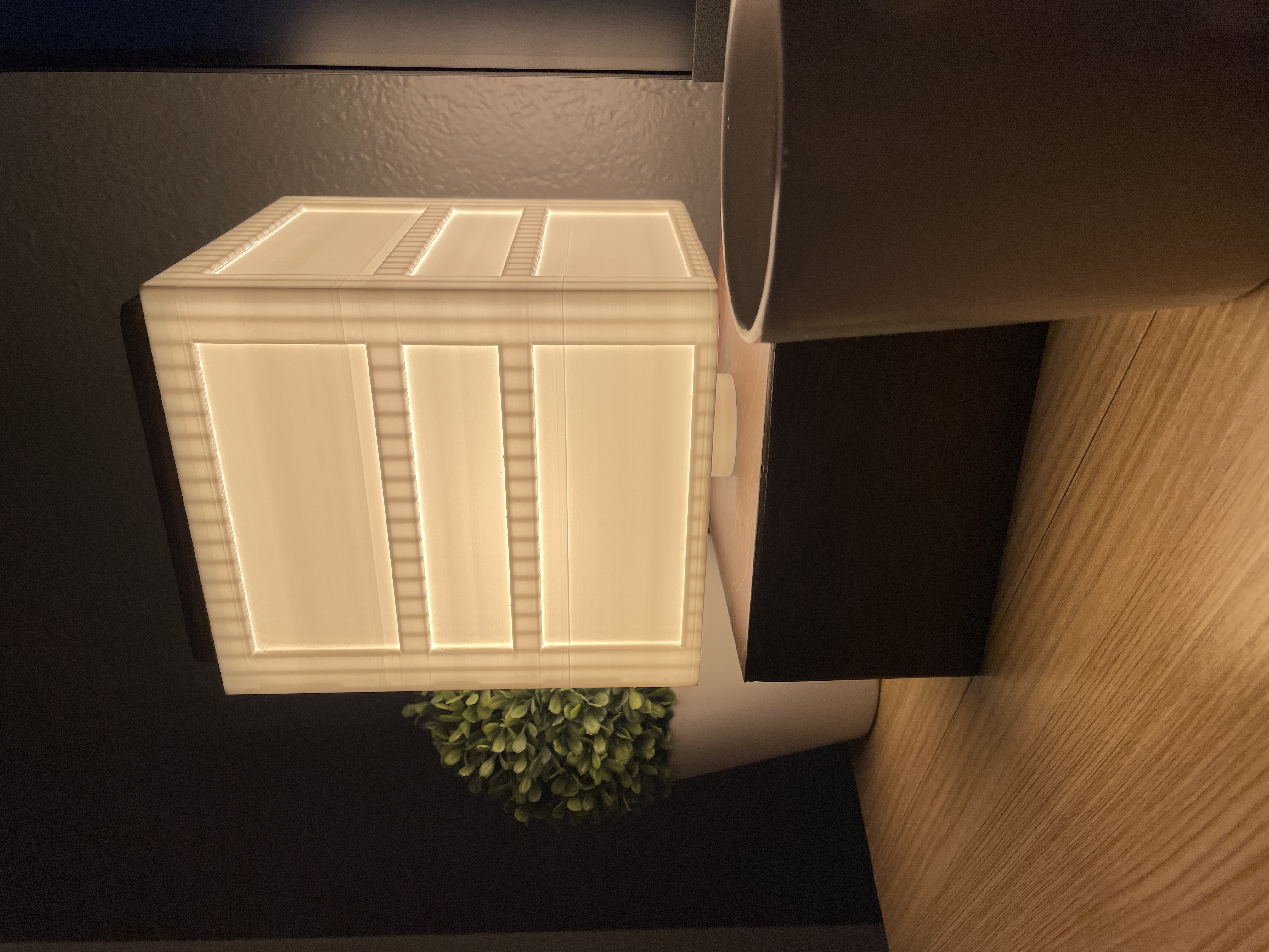 custom wooden lamp with 3d printing