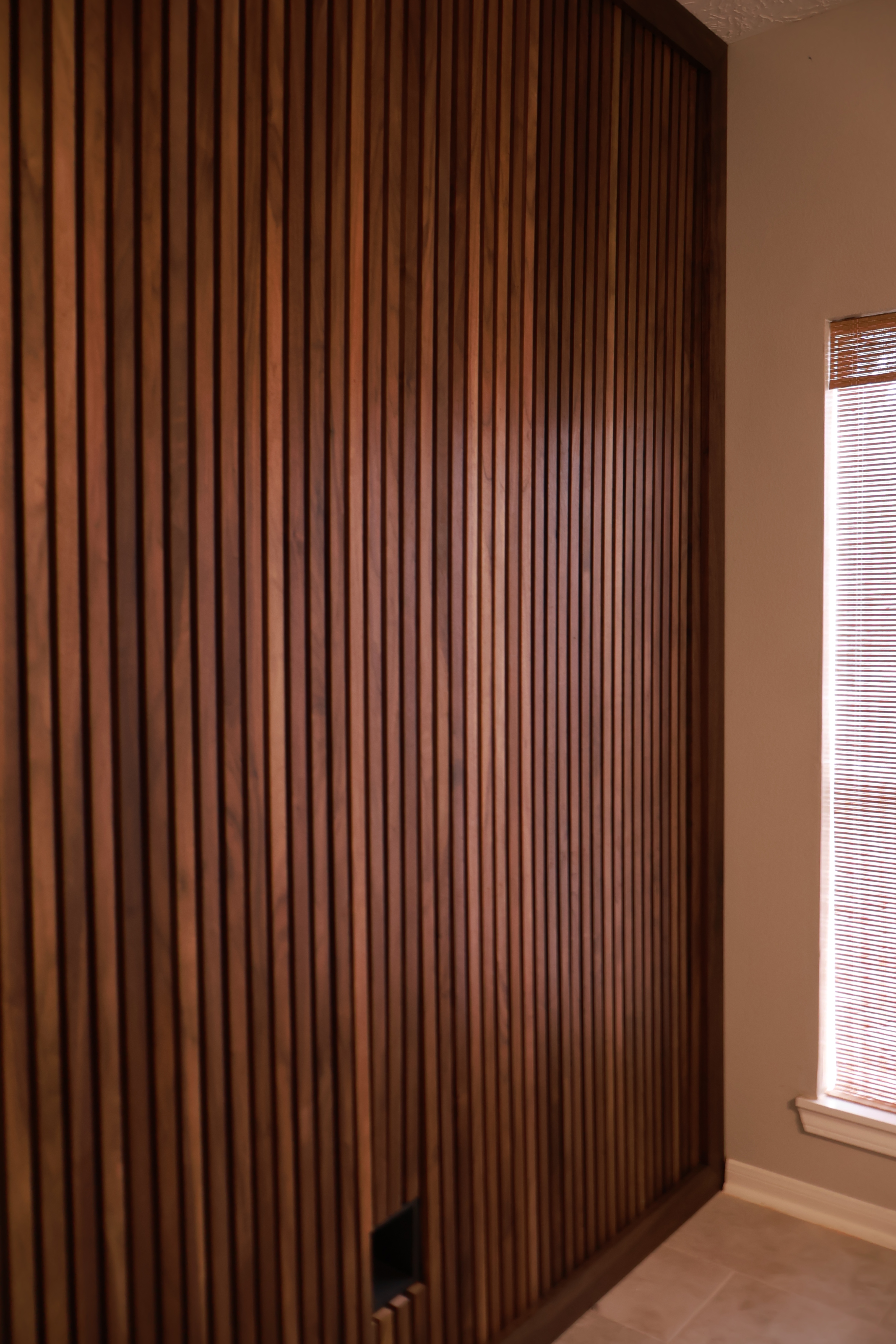 Custom wooden entertainment center